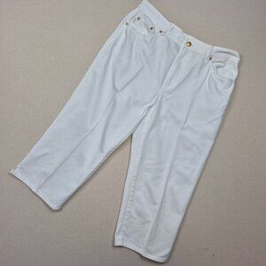 Ralph Lauren Jeans Co Women's White Capri Pants Sz 12 32/19 EXCELLENT CONDITION!